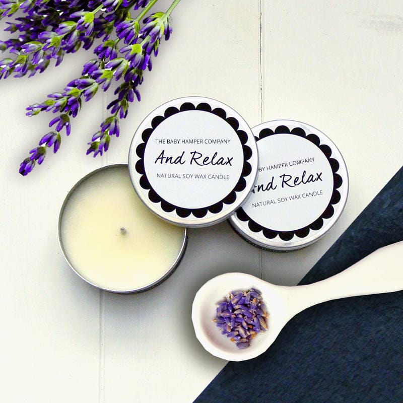 Aromatherapy 'And Relax' New Parents Candle In Tin