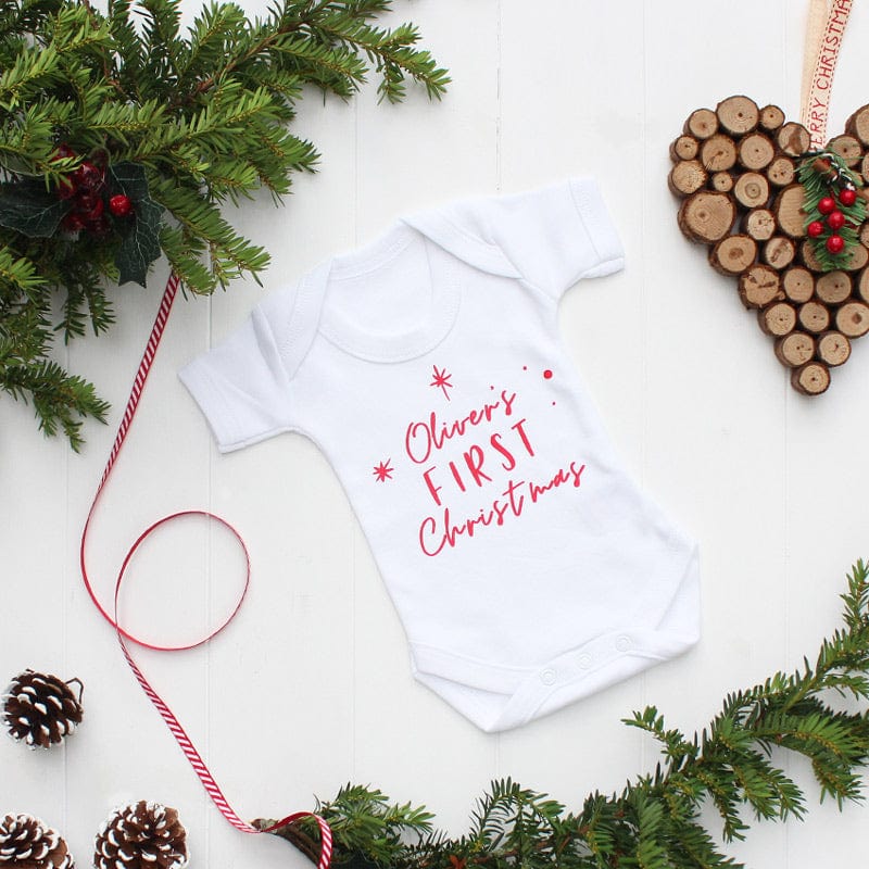 Baby's First Christmas Bodysuit - Personalise