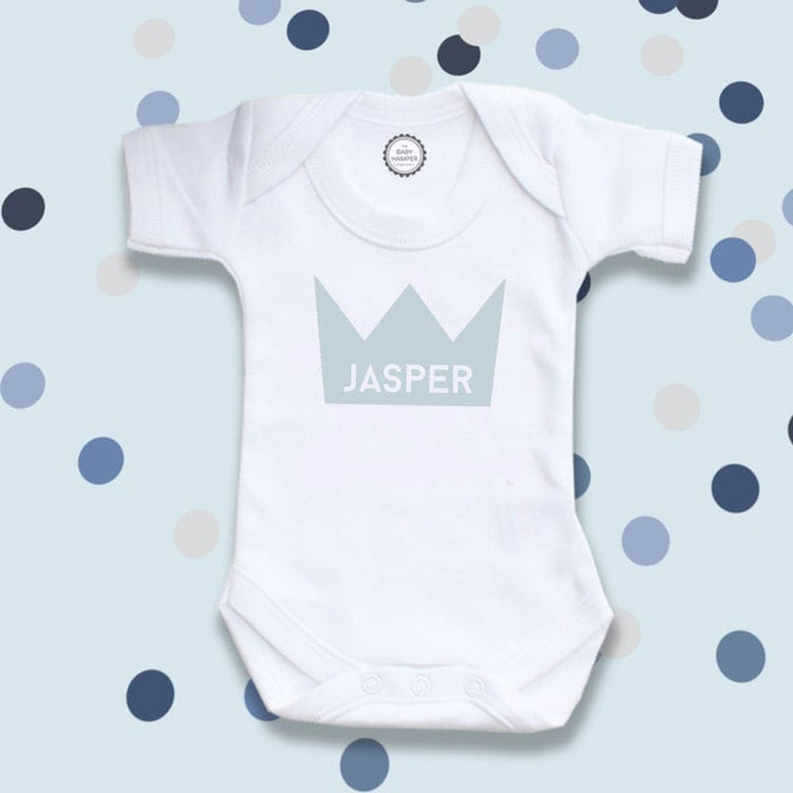 Blue Crown Baby Bodysuit - Personalise