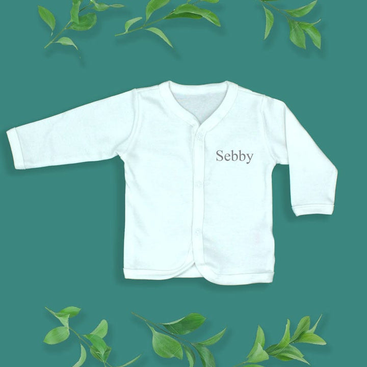 Personalise Baby Name White Cardigan